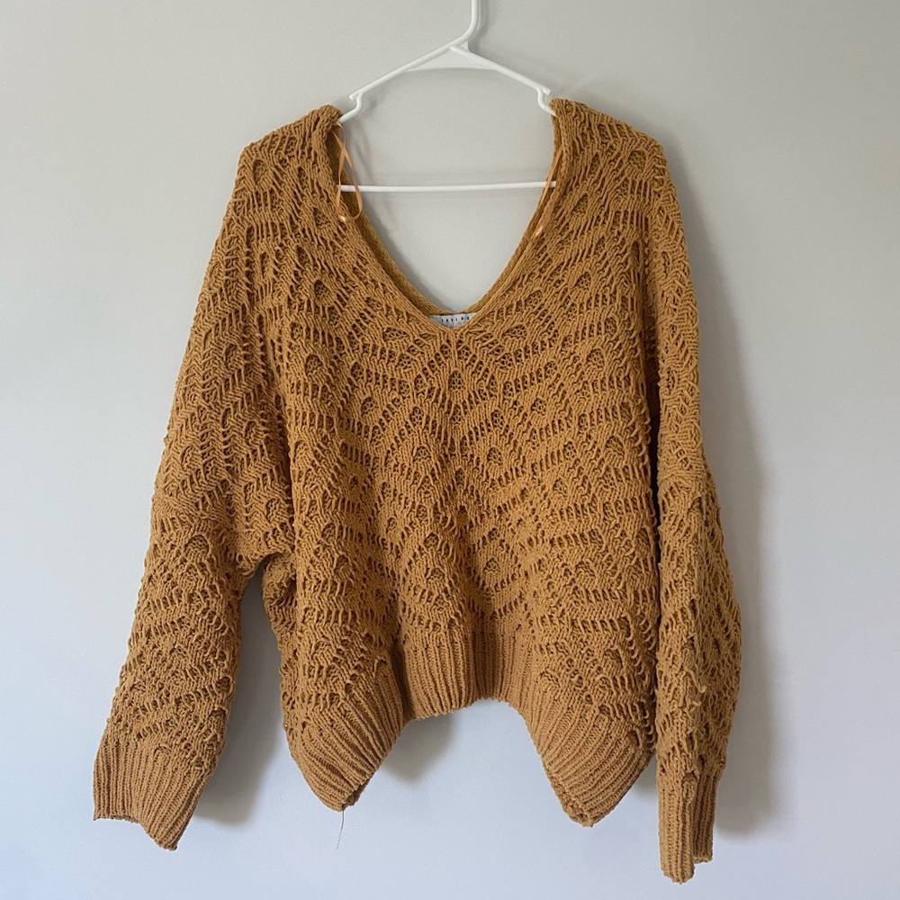 Papaya V Neck Sweater